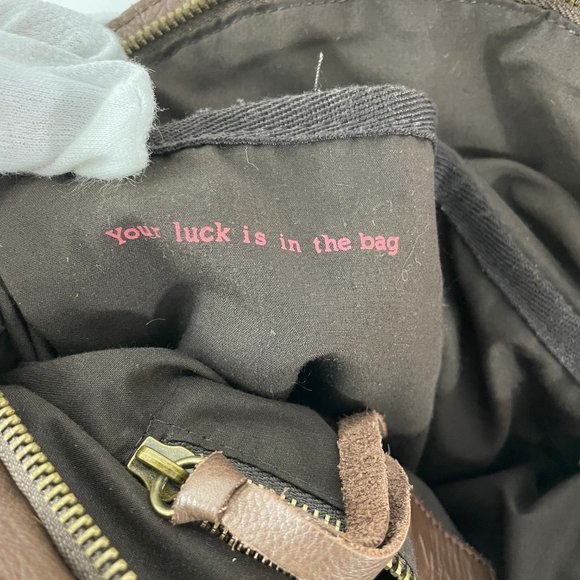 Lucky Brand Cow Hide Leather Shoulder Bag - Picture 11 of 15